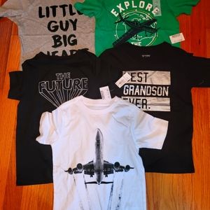 Lot of 5 Boys 5t T-shirts, NWT